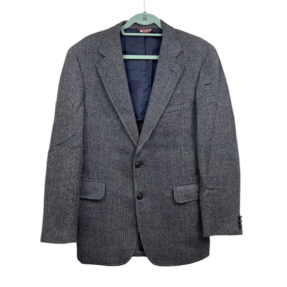 Jos.A Bank Wool Blazer‎ Sports Coat Men Size L Single Breast 2 Button Multi Blue - Picture 1 of 6